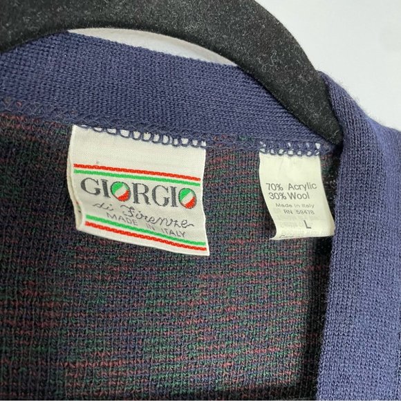 Giorgio di Firenze Vinatge  Sweater Multicolor Diamond Long Sleeve - Picture 7 of 7